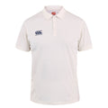 Cream - Front - Canterbury Childrens-Kids Cricket Polo Shirt