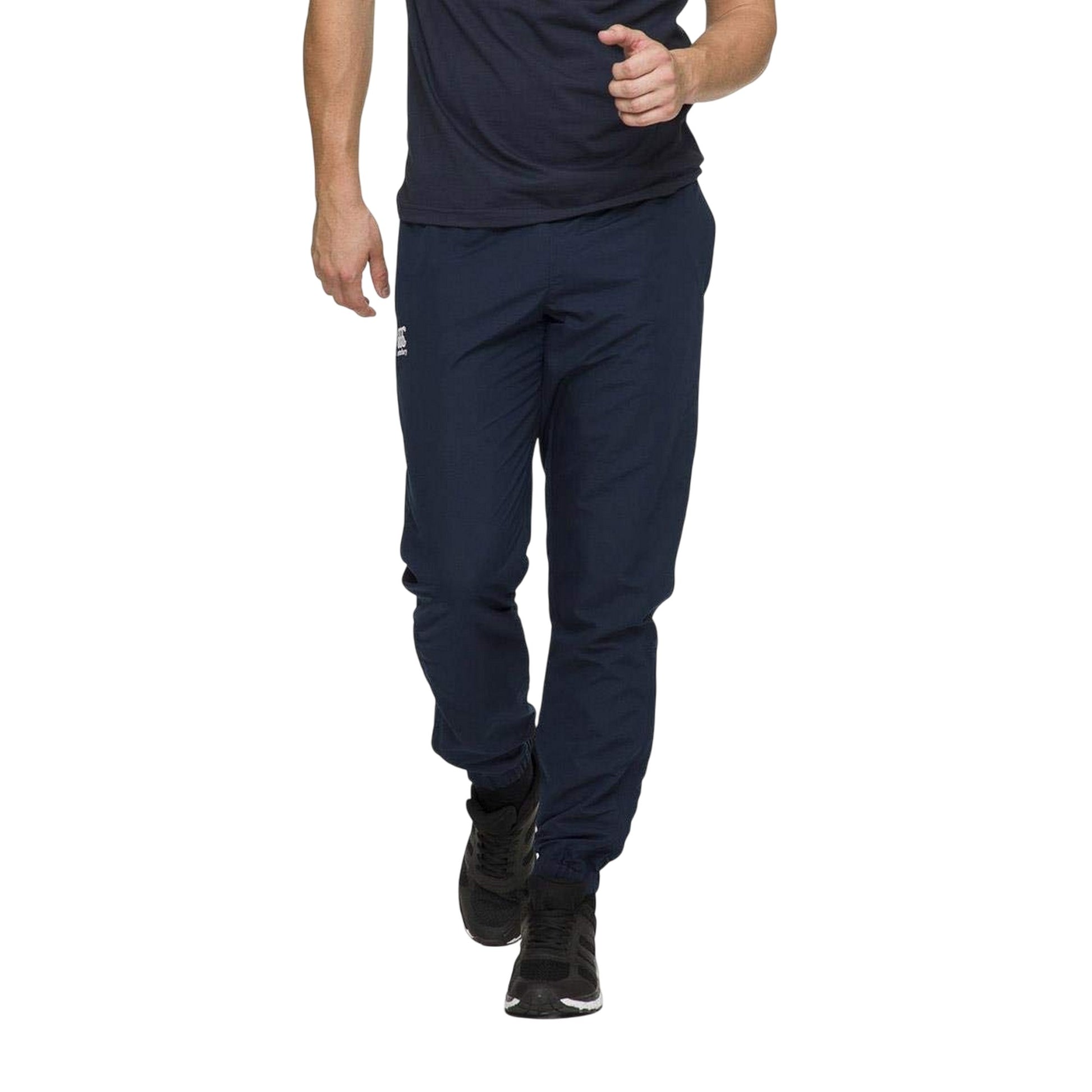 Navy - Front - Canterbury Mens Tapered Leg Tracksuit Bottoms