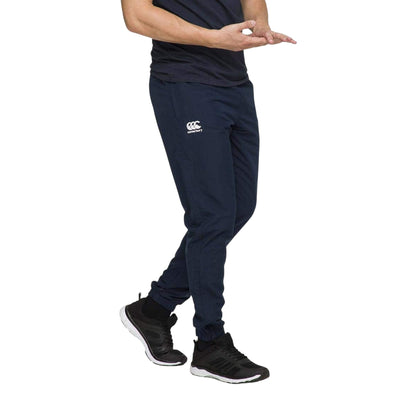 Navy - Side - Canterbury Mens Tapered Leg Tracksuit Bottoms