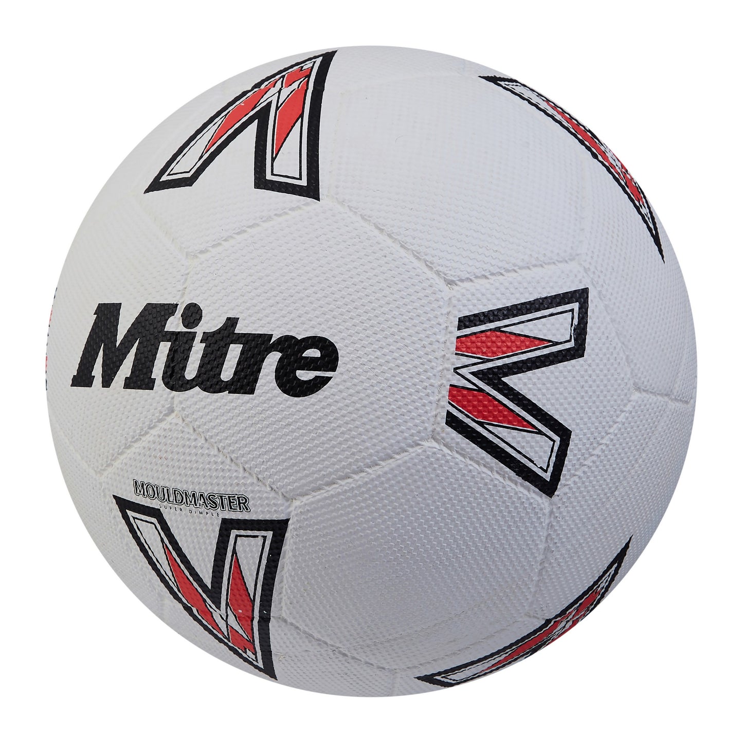 White-Black-Red - Back - Mitre Super Dimple Football