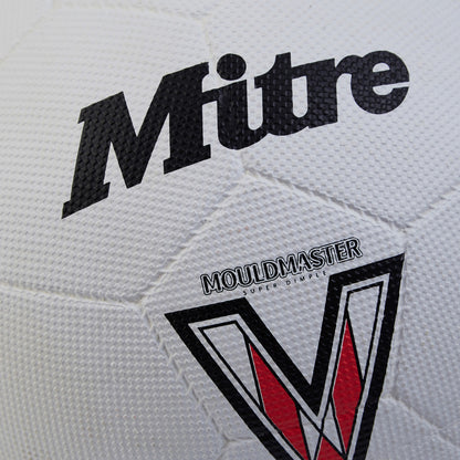 White-Black-Red - Side - Mitre Super Dimple Football