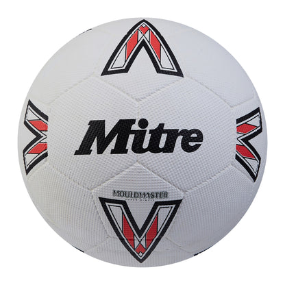 White-Black-Red - Front - Mitre Super Dimple Football