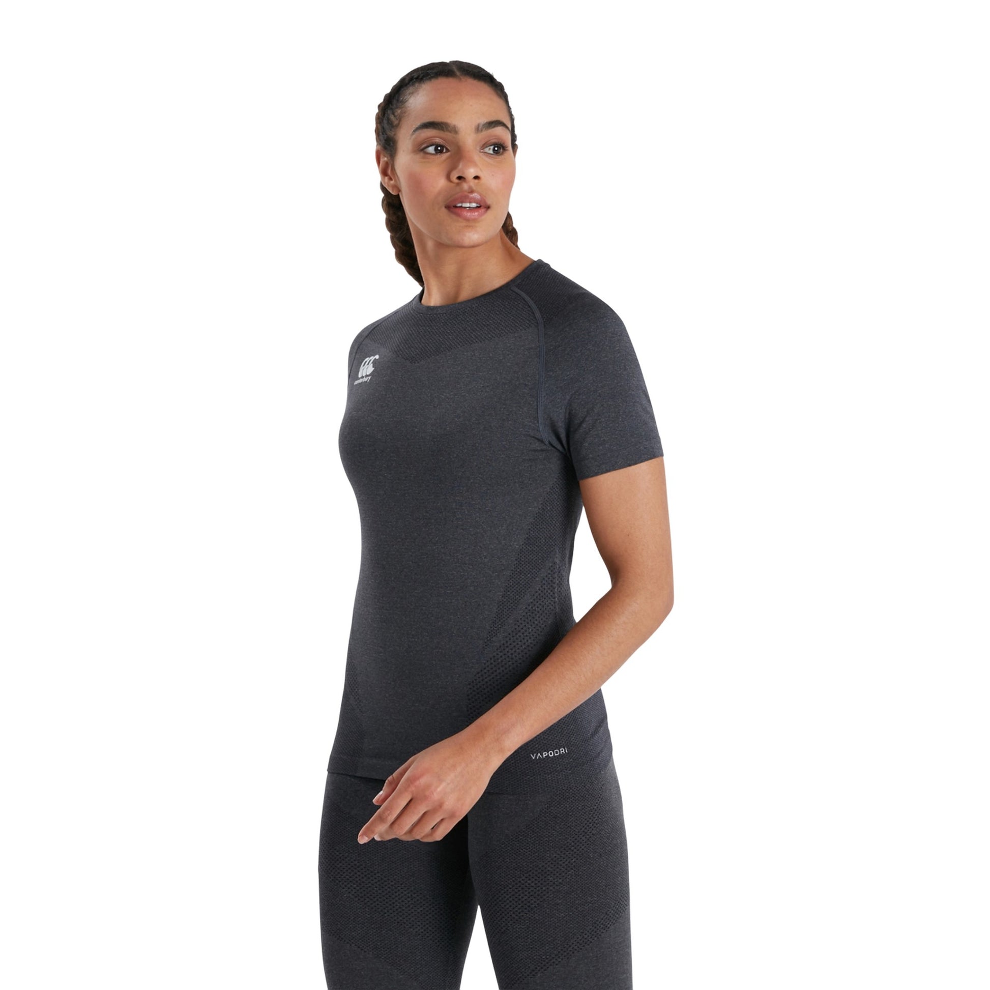 Blackened Marl - Side - Canterbury Womens-Ladies Seamless T-Shirt
