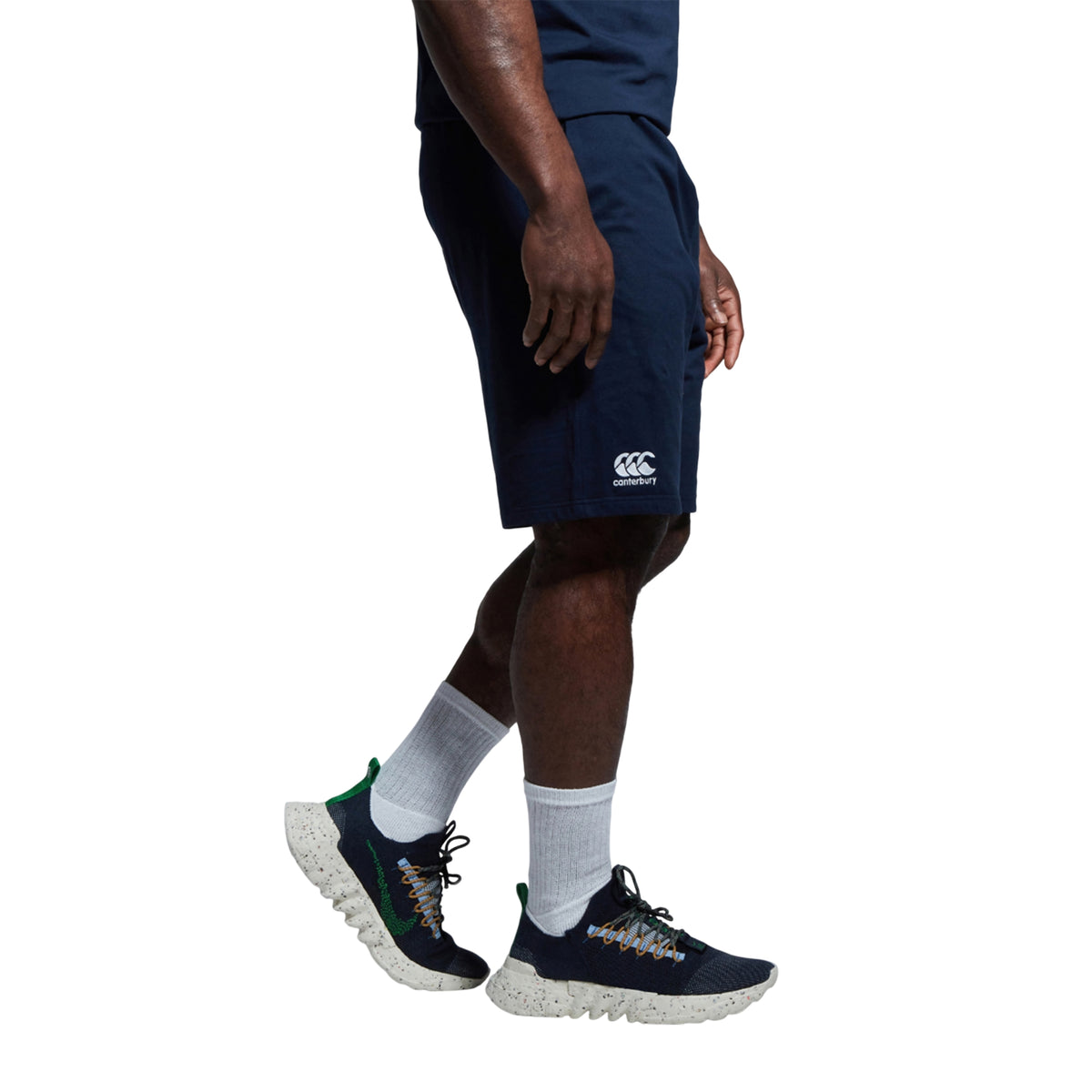 Navy - Side - Canterbury Mens Cotton Shorts
