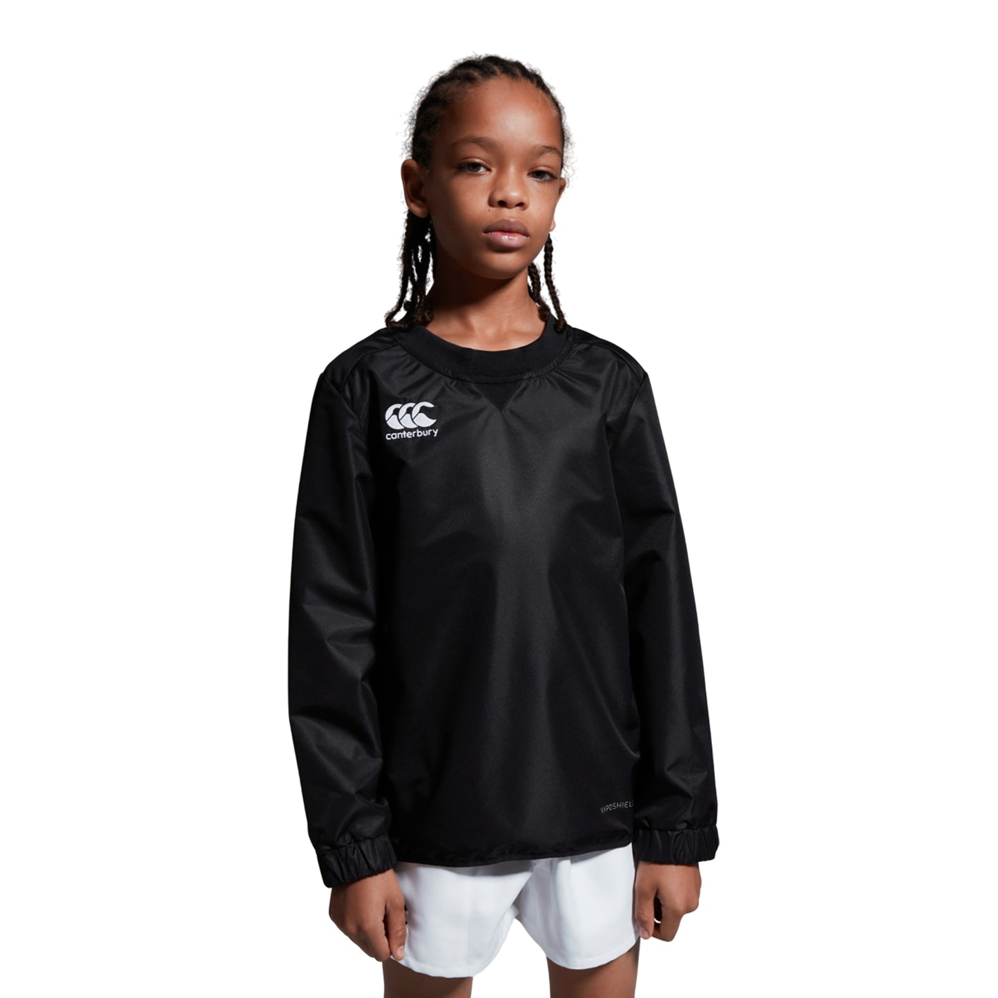 Black - Side - Canterbury Childrens-Kids Club Vaposhield Contact Top