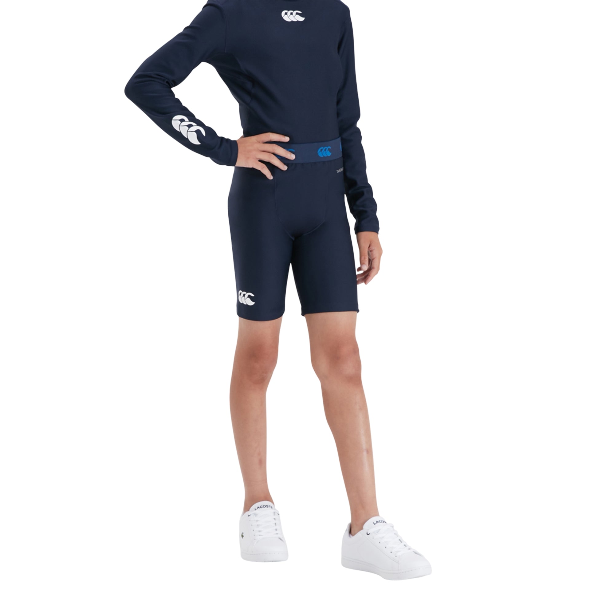Navy - Side - Canterbury Childrens-Kids Thermoreg Training Shorts