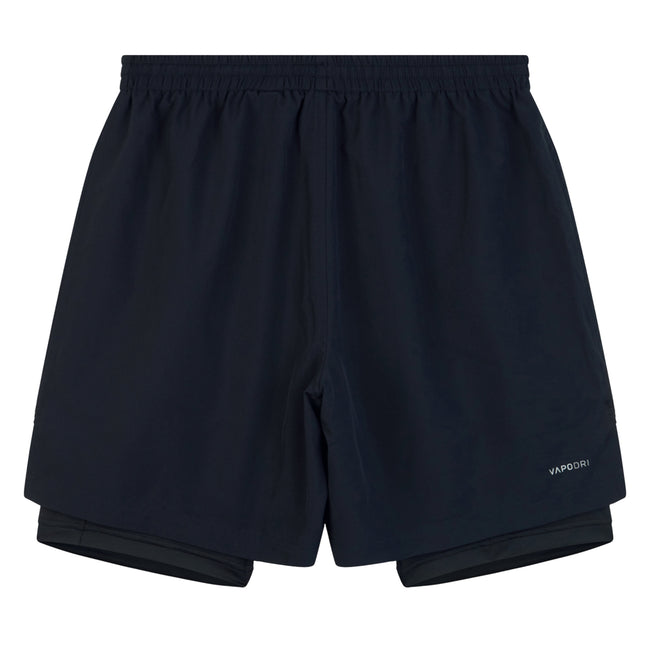 Black-Gunmetal Grey - Back - Canterbury Mens Vapodri 2 in 1 Shorts