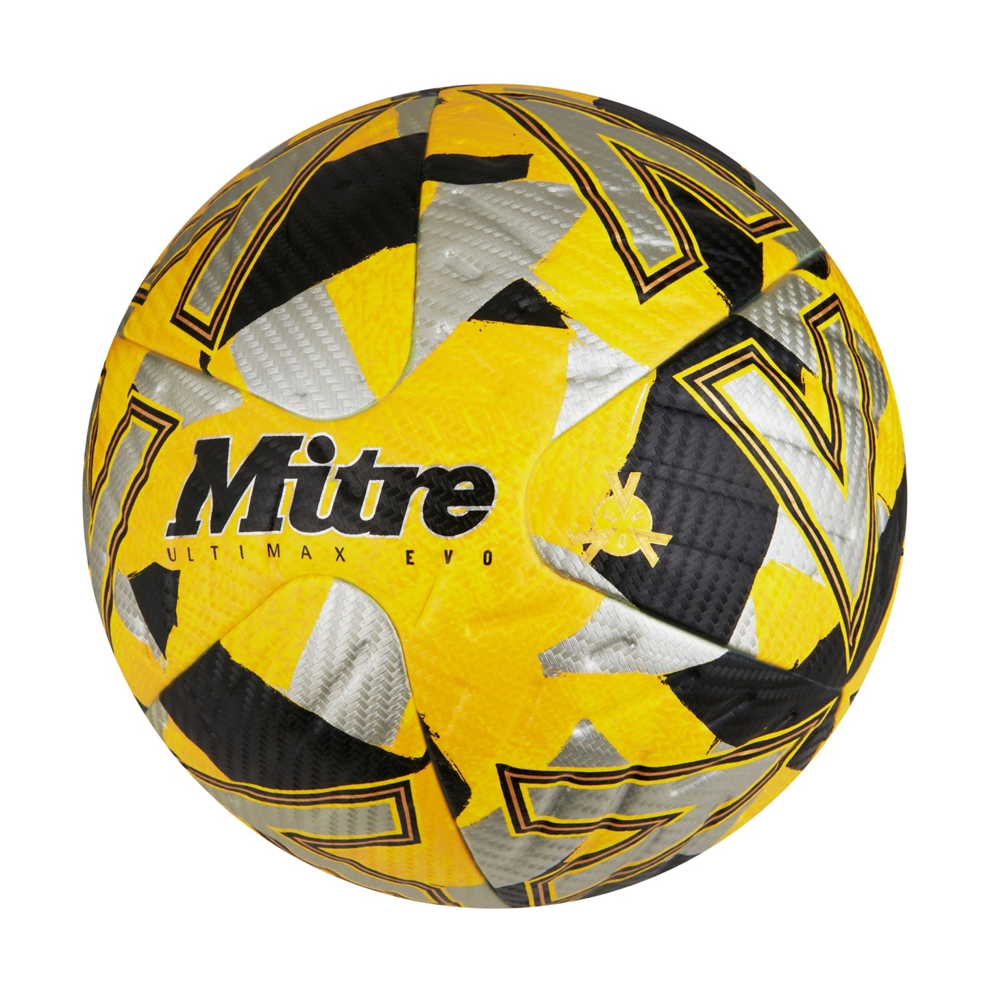 Yellow-Silver-Black - Back - Mitre Ultimax Evo Football