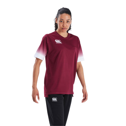 Maroon-White - Side - Canterbury Womens-Ladies Club Jersey