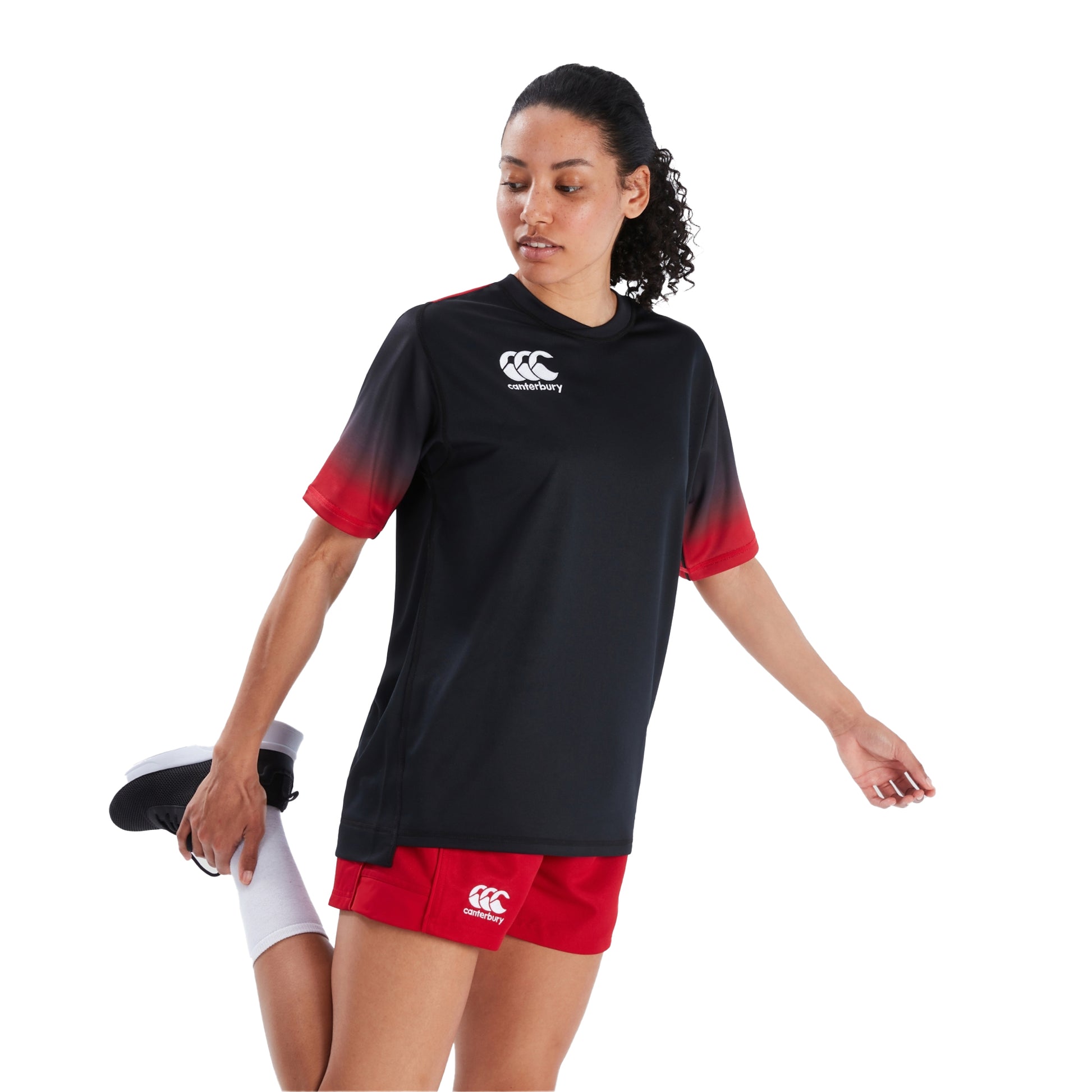 Black-Red - Side - Canterbury Womens-Ladies Club Jersey