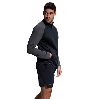 Black - Side - Canterbury Unisex Adult Elite Quarter Zip Pullover