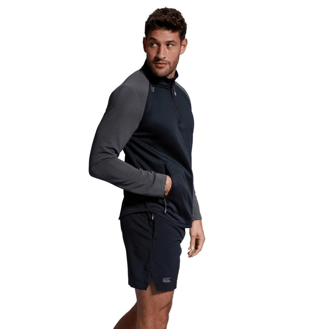 Black - Side - Canterbury Unisex Adult Elite Quarter Zip Pullover