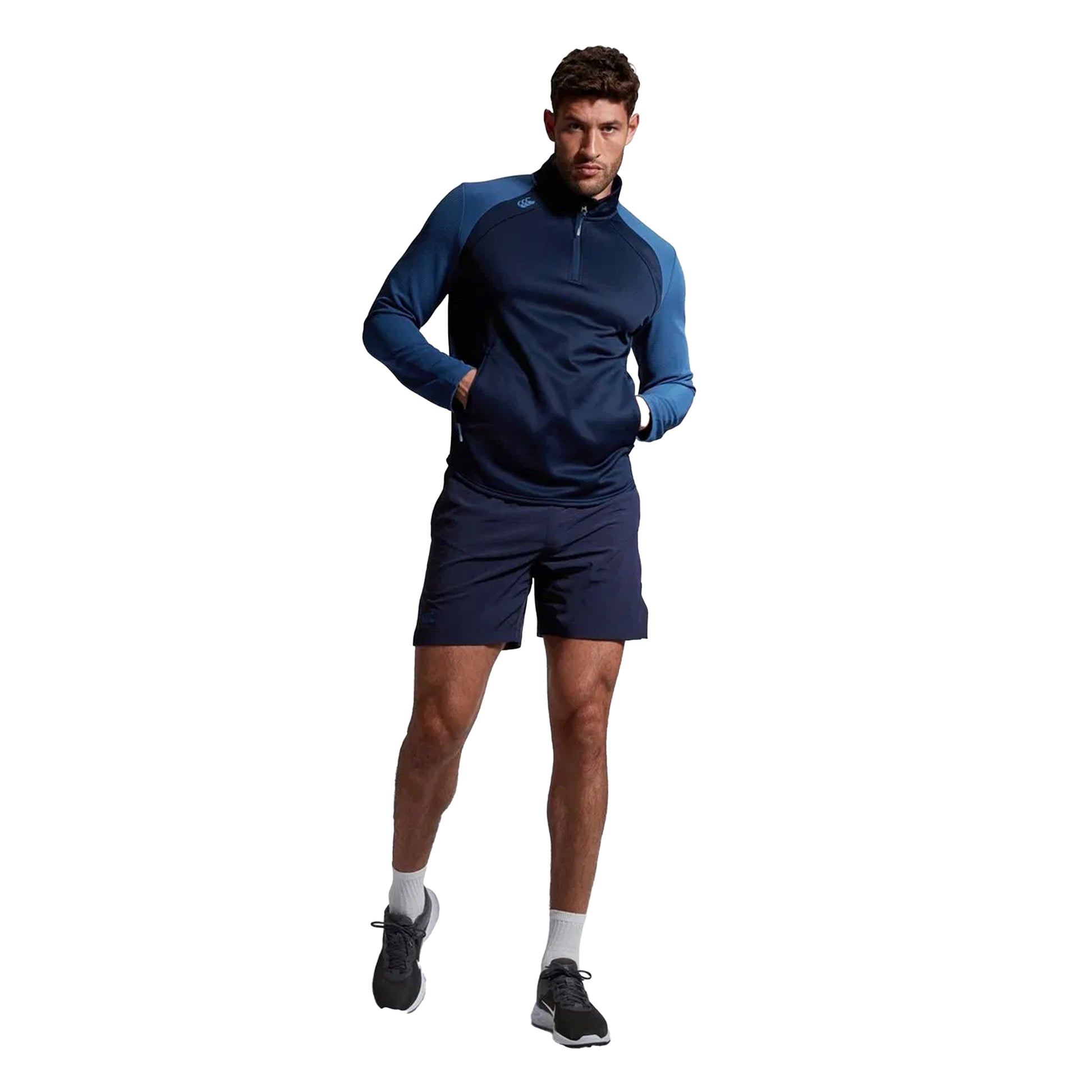 Navy - Pack Shot - Canterbury Unisex Adult Elite Quarter Zip Pullover