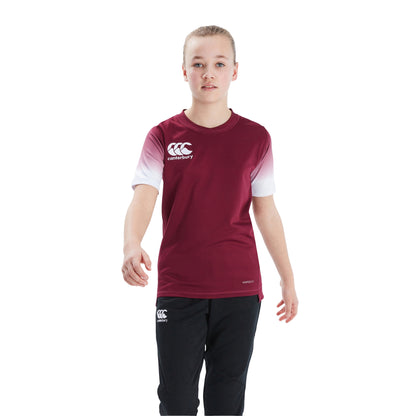 Maroon-White - Side - Canterbury Childrens-Kids Club Rugby Jersey