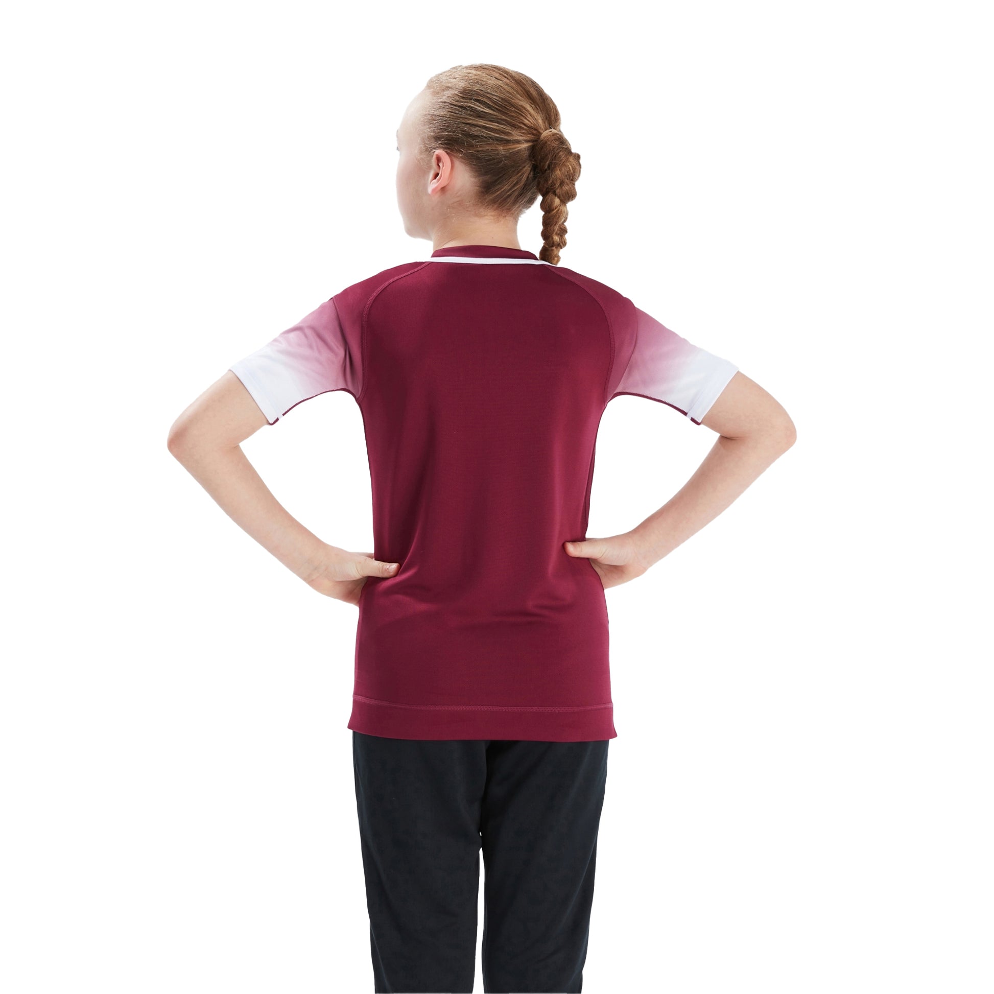 Maroon-White - Lifestyle - Canterbury Childrens-Kids Club Rugby Jersey