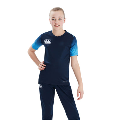 Navy-Sky - Side - Canterbury Childrens-Kids Club Rugby Jersey