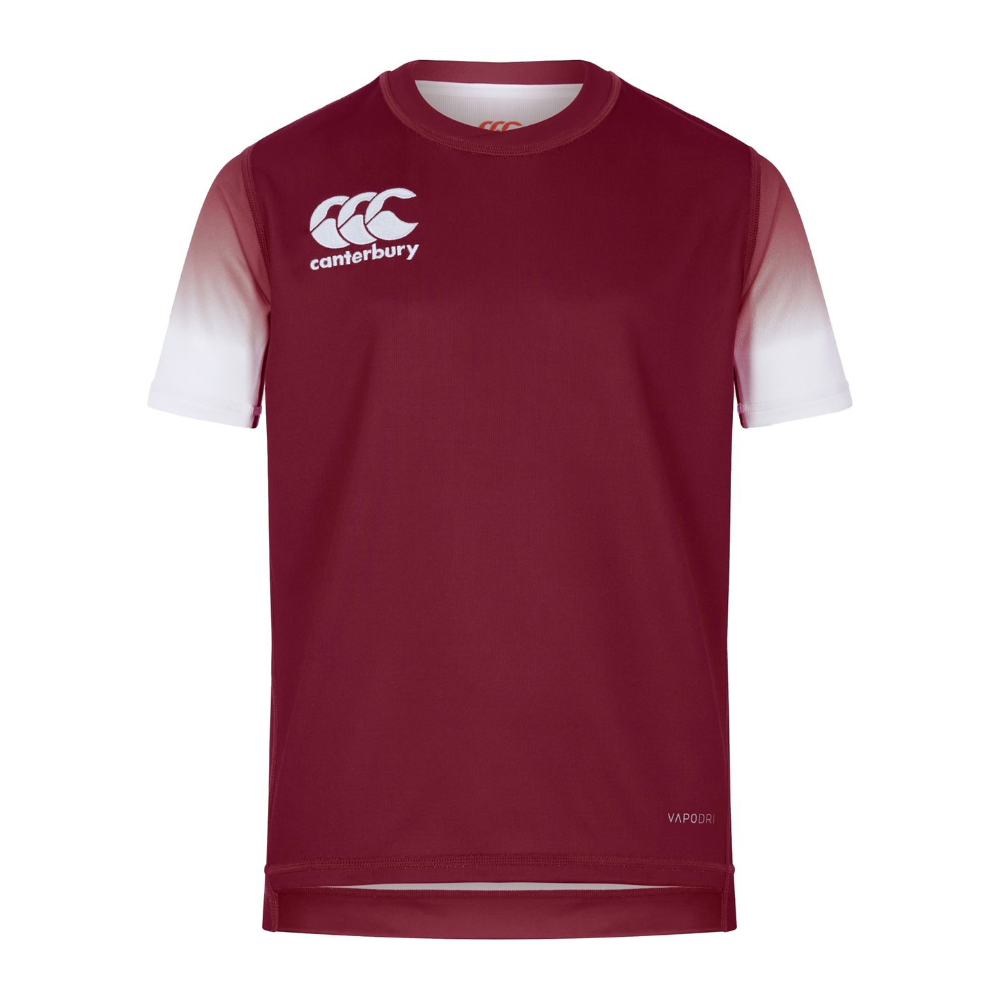 Maroon-White - Front - Canterbury Childrens-Kids Club Rugby Jersey