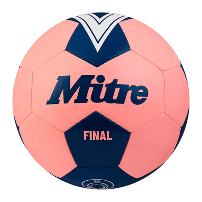 Fluorescent Pink-Midnight Blue - Front - Mitre Final Logo Football