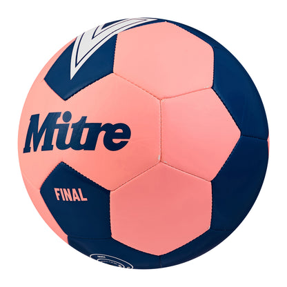 Fluorescent Pink-Midnight Blue - Back - Mitre Final Logo Football