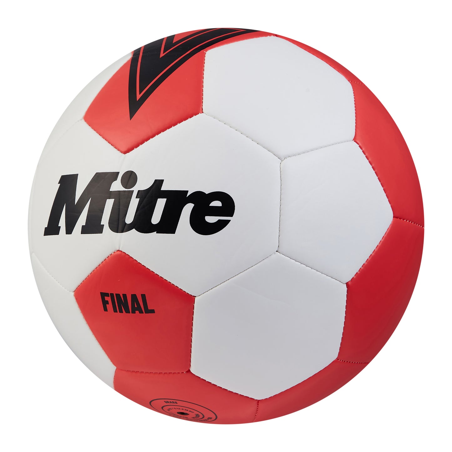 White-Red - Back - Mitre Final Logo Football