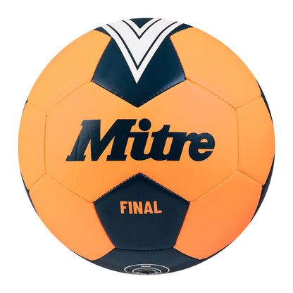 Fluorescent Orange-Tidal Teal - Front - Mitre Final Logo Football