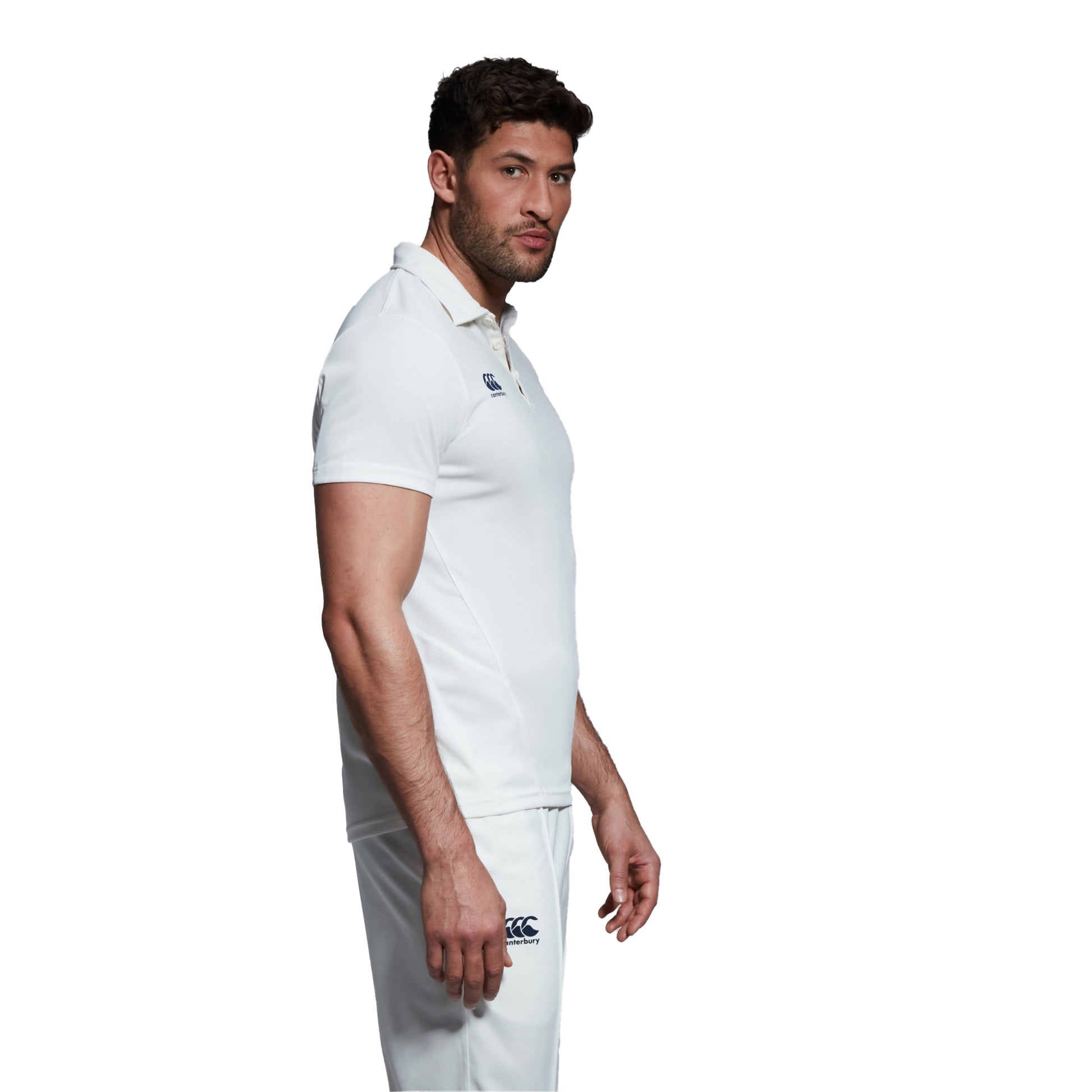 White-Navy - Lifestyle - Canterbury Mens Cricket Polo Shirt