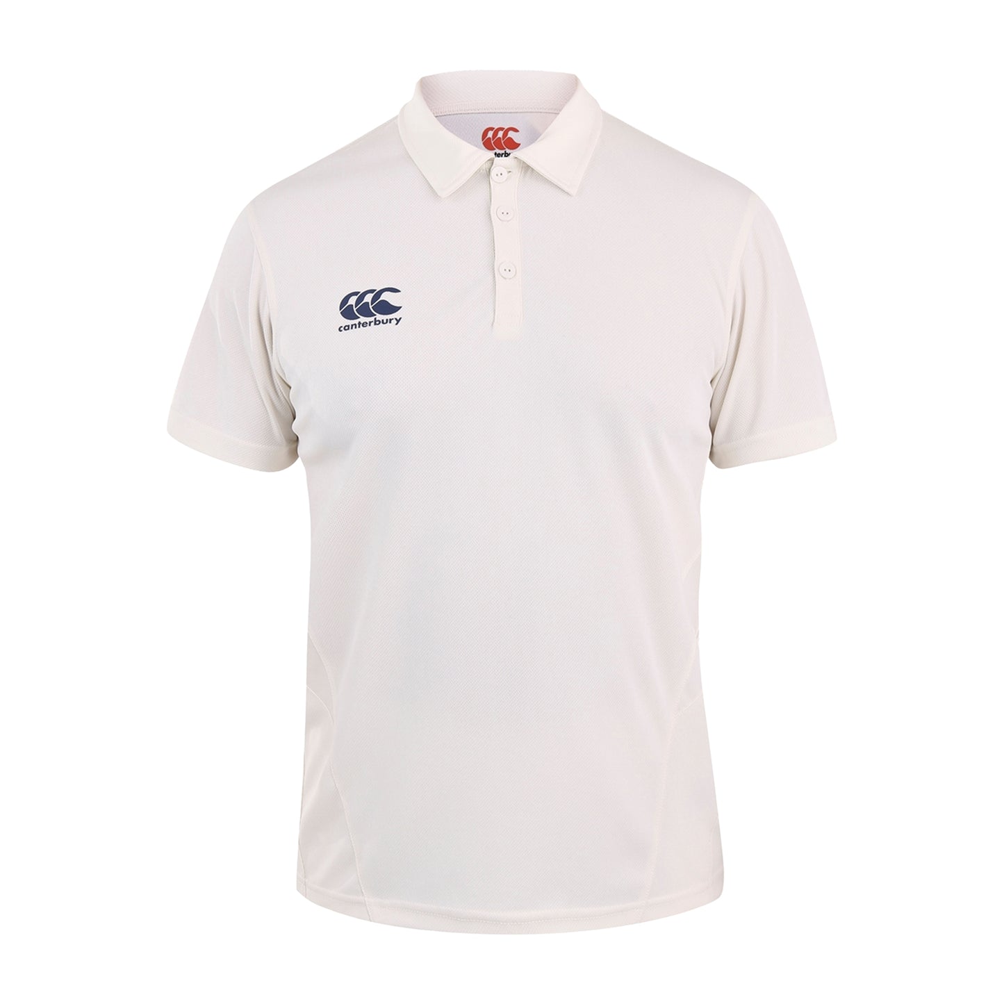 White-Navy - Front - Canterbury Mens Cricket Polo Shirt