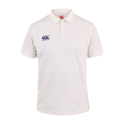 White-Navy - Front - Canterbury Mens Cricket Polo Shirt