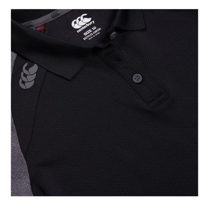 Black-Magnet Grey - Side - Canterbury Womens-Ladies Elite Polo Shirt