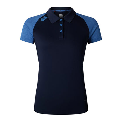 Navy-True Navy Marl - Front - Canterbury Womens-Ladies Elite Polo Shirt