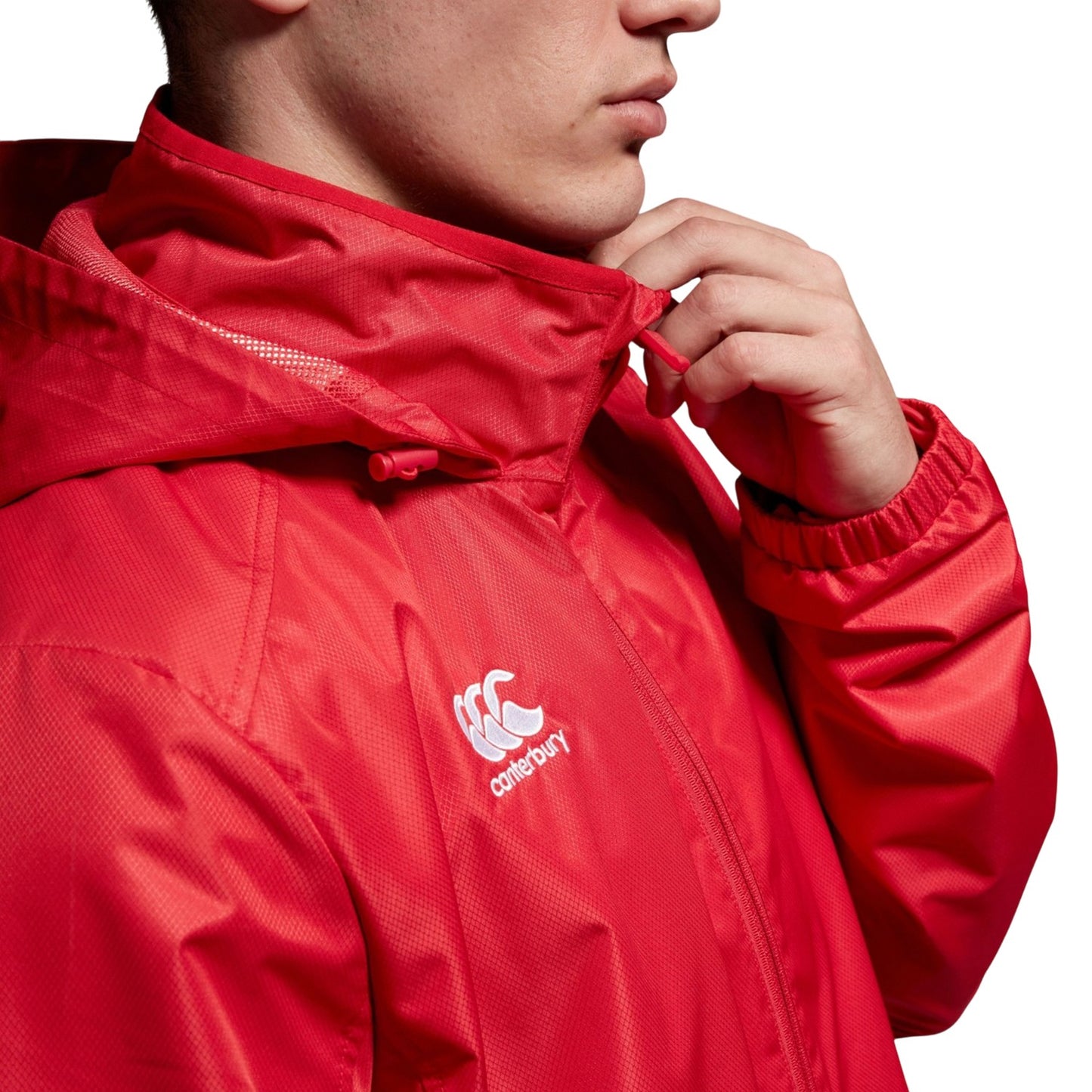 Flag Red - Back - Canterbury Mens Club Vaposhield Full Zip Waterproof Jacket