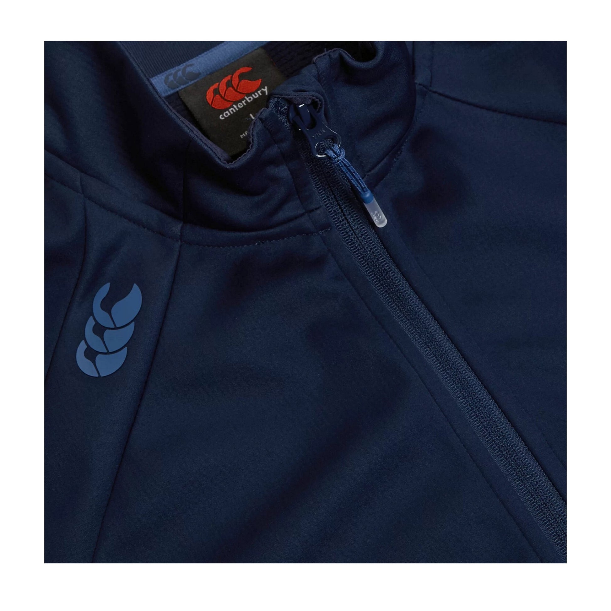Navy - Side - Canterbury Mens Elite Windstopper Soft Shell Jacket