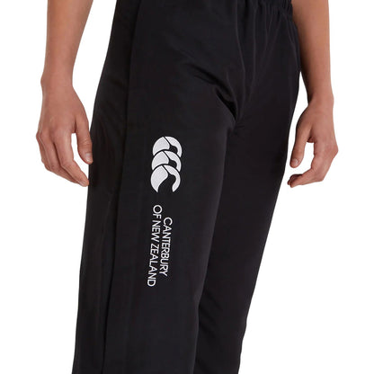 Black - Back - Canterbury Womens-Ladies Open Hem Tracksuit Bottoms