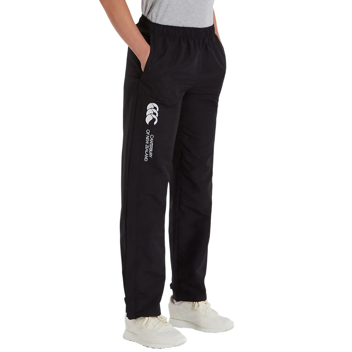 Black - Front - Canterbury Womens-Ladies Open Hem Tracksuit Bottoms