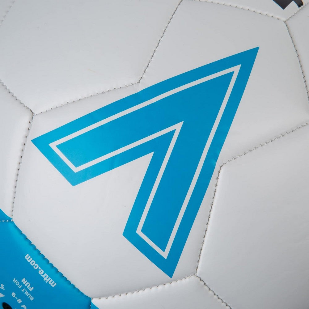 Fluorescent Blue-White - Pack Shot - Mitre Flare Mini Football