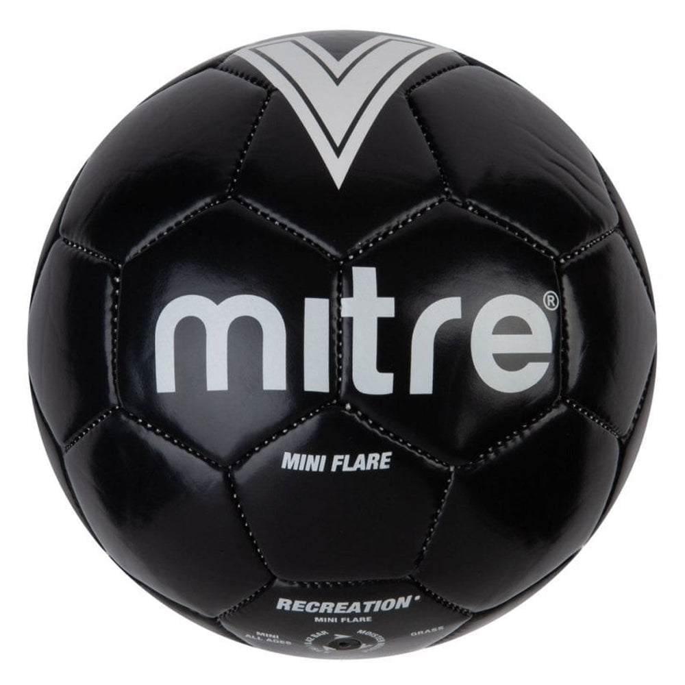 White-Black - Front - Mitre Flare Mini Football