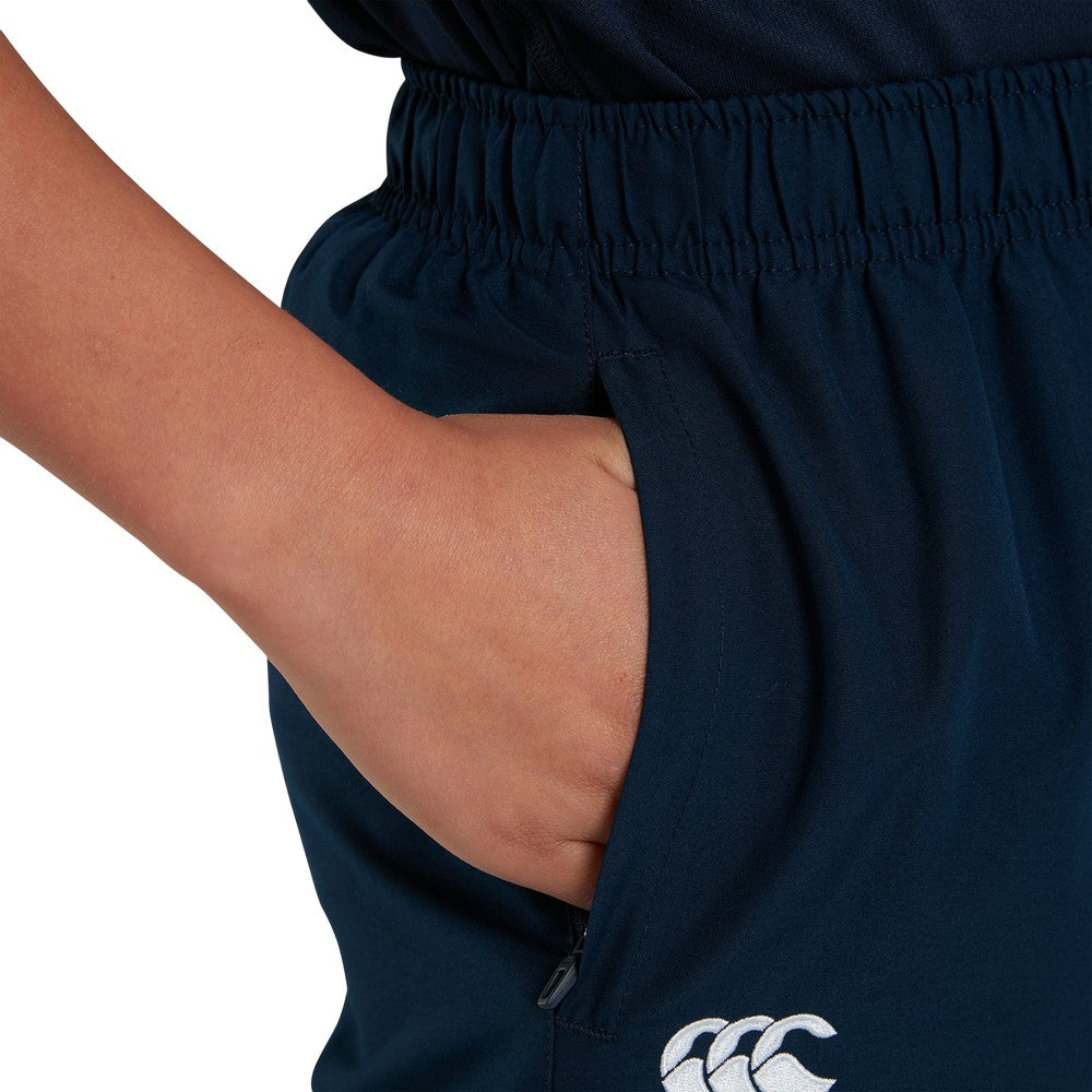 Navy - Side - Canterbury Childrens-Kids Club Plain Cuffed Tracksuit Bottoms