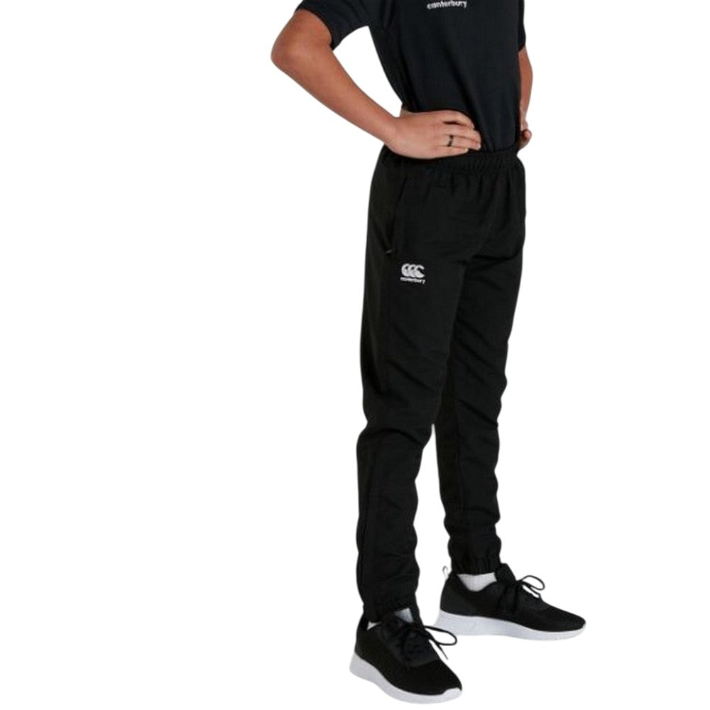 Black - Lifestyle - Canterbury Childrens-Kids Club Plain Cuffed Tracksuit Bottoms