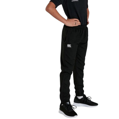 Black - Lifestyle - Canterbury Childrens-Kids Club Plain Cuffed Tracksuit Bottoms