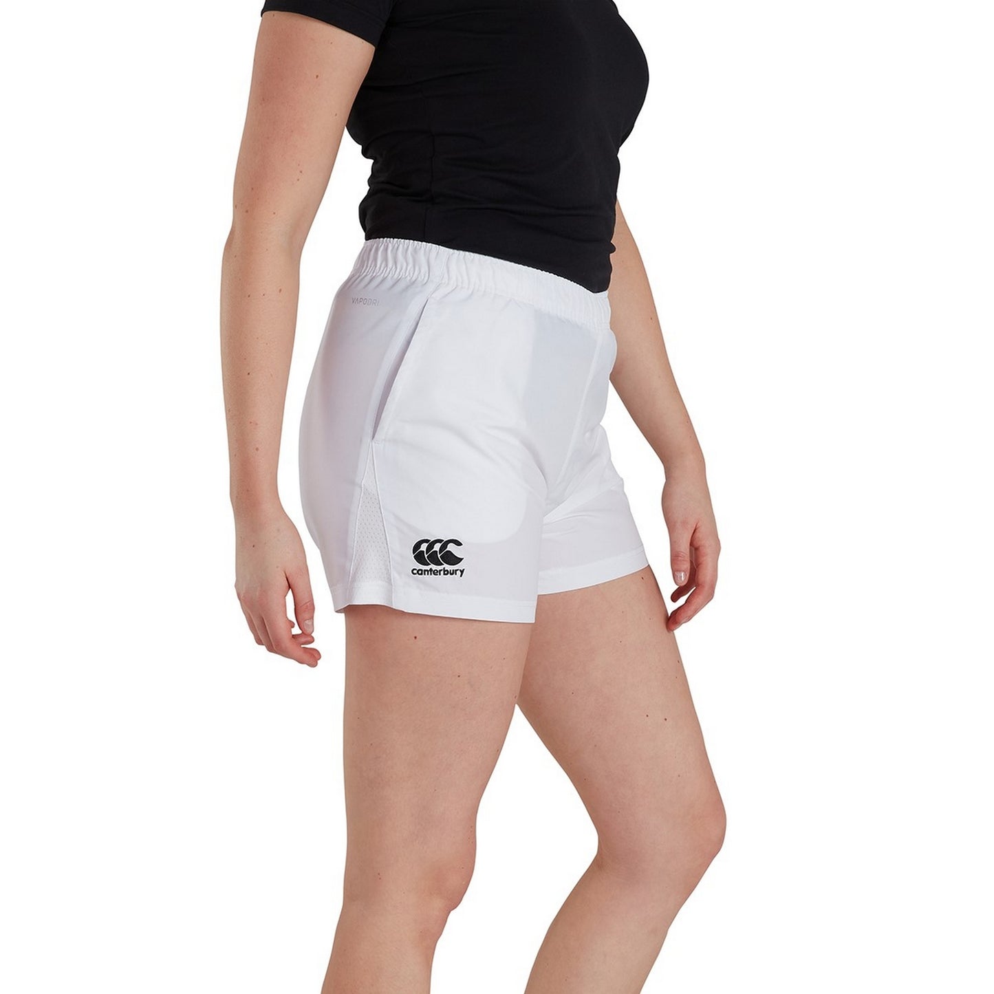 White - Lifestyle - Canterbury Womens-Ladies Club Shorts