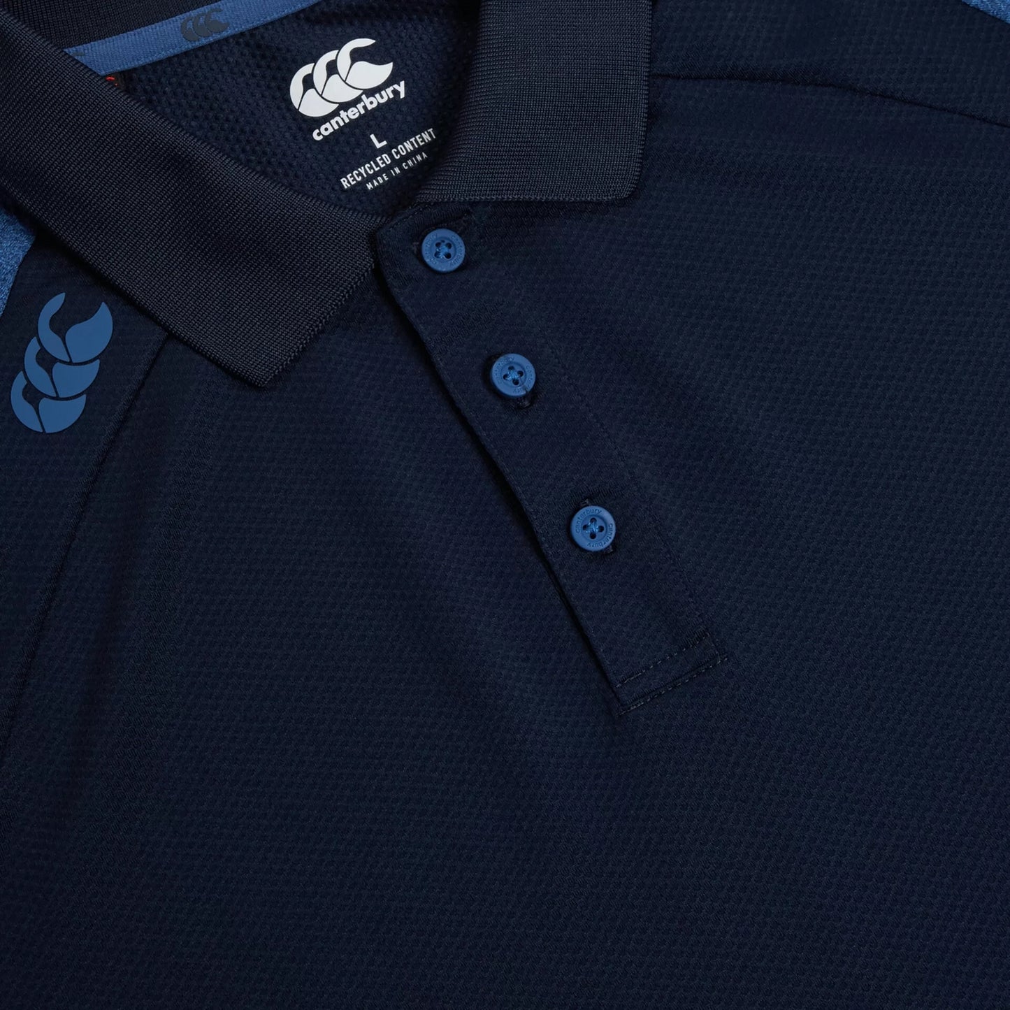 Navy-True Navy Marl - Side - Canterbury Mens Elite Polo Shirt