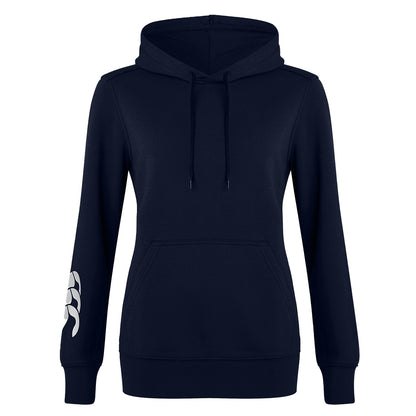 Navy - Front - Canterbury Womens-Ladies Club Logo Hoodie