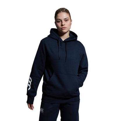 Navy - Side - Canterbury Womens-Ladies Club Logo Hoodie