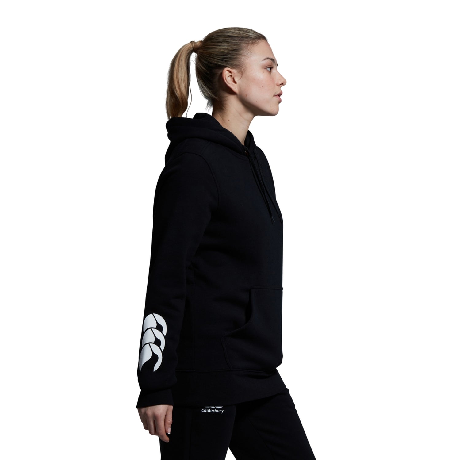 Black - Side - Canterbury Womens-Ladies Club Logo Hoodie