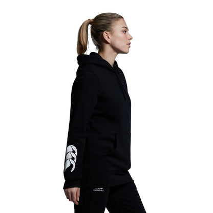 Black - Side - Canterbury Womens-Ladies Club Logo Hoodie