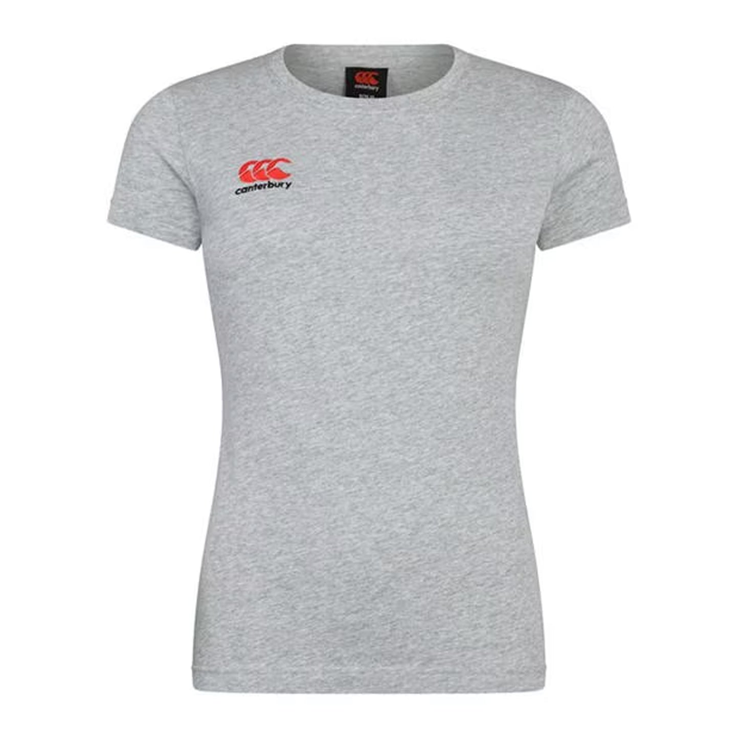 Classic Marl - Front - Canterbury Womens-Ladies Small Logo Cotton T-Shirt