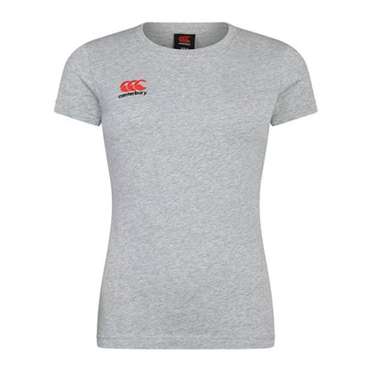 Classic Marl - Front - Canterbury Womens-Ladies Small Logo Cotton T-Shirt