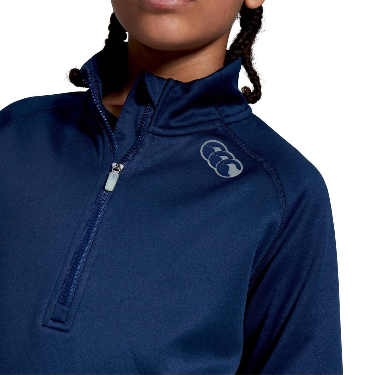 Medieval Blue - Side - Canterbury Childrens-Kids Thermoreg Half Zip Fleece Top