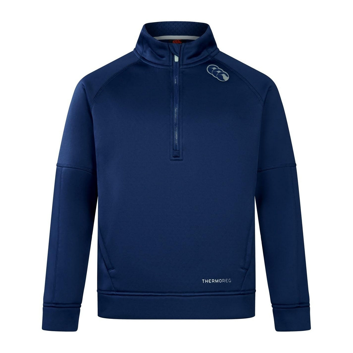 Medieval Blue - Front - Canterbury Childrens-Kids Thermoreg Half Zip Fleece Top