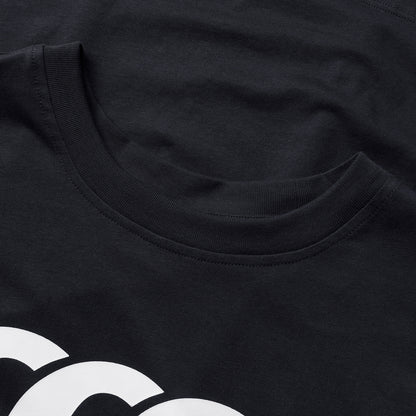 Black-Red-White - Side - Canterbury Mens Logo Organic Cotton T-Shirt